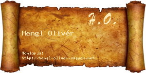 Hengl Olivér névjegykártya